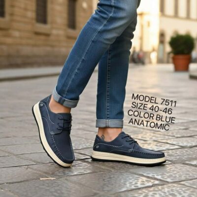 Ανδρικά casual δετά παπούτσια 7511 black