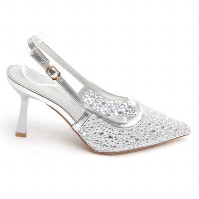 Γυναικεία mules με λεπτό τακούνι 1632