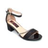 Πέδιλα Με μεσσαίο τακούνι μαύρα CIC62