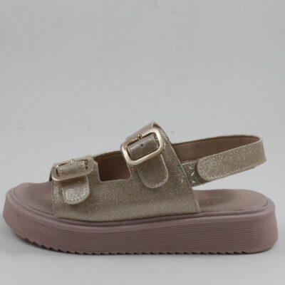 Παιδικά πέδιλα scarpy AK26-87 πλατίνα glitter