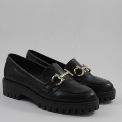 Zizel Γυναικεία Μοκασίνια μαύρο ματ 834