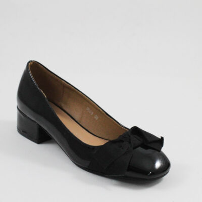 Γυναικείες γόβες 5065 με χαμηλό τακούνι μαύρες