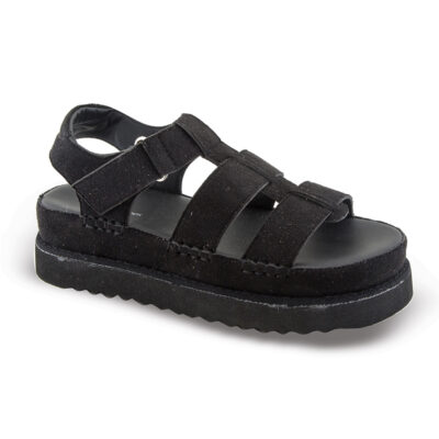 Women flatform sandals SD96001 μαύρα