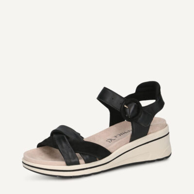 CAPRICE πέδιλα 28304 46 019 μαύρα