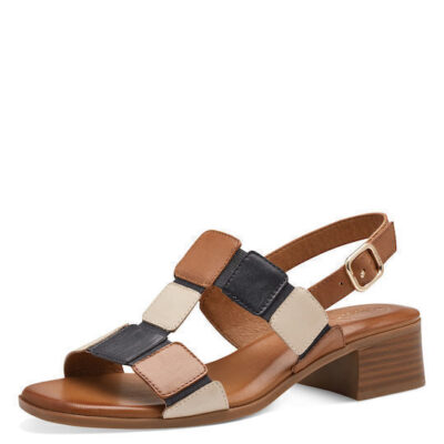 TAMARIS comfort δερμάτινα πέδιλα 88203-42-890 μπλε