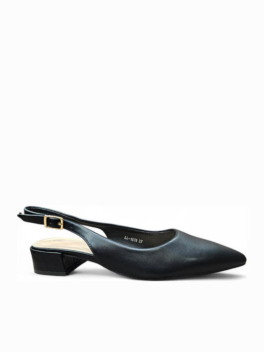 Γυναικεία Flat mules 1676 μαύρα