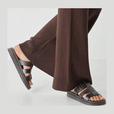 TamarisΔερμάτινα Γυναικεία Ανατομικά Σανδάλια Μαύρα 27412