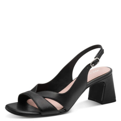 Tamaris Δερμάτινα Πέδιλα 1-28218-46 003 Black Leather