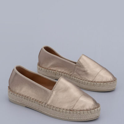 Γυναικείες δερμάτινες εσπαντρίγιες -TOUTOUNIS Μόκα Μεταλλικό 82264