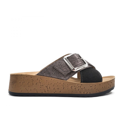 ΓΥΝΑΙΚΕΙA FLATFORMS INBLU PK000046 MAYΡΑ