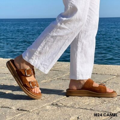 Γυναικεία δερμάτινα flatform sandals 1824 brown (Αντιγραφή)