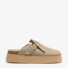D.FRANKLIN Σανδάλια Clog Platform Suede Taupe dfsh414005