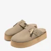 D.FRANKLIN Σανδάλια Clog Platform Suede Taupe dfsh414005