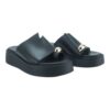Γυναικεία δερμάτινα flatform sandals 1724 black