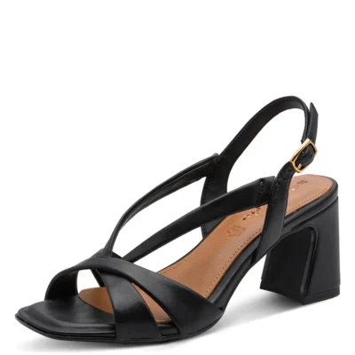 Tamaris Δερμάτινα Πέδιλα Μαύρα 28339-46-020