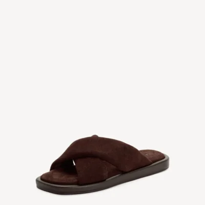 Tamaris 1-27118-42- 347 Γυναικεία Δερμάτινα σανδάλια σε καφέ χρώμα