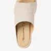 Tamaris Suede Mules με Τακούνι σε μπεζ Χρώμα