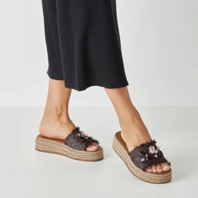 Tamaris Σανδάλια Flatforms 1-27214-46 001 black