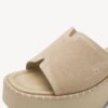 Tamaris 1-27235-46-341 Γυναικεία Δερμάτινα Mules σε μπεζ χρώμα