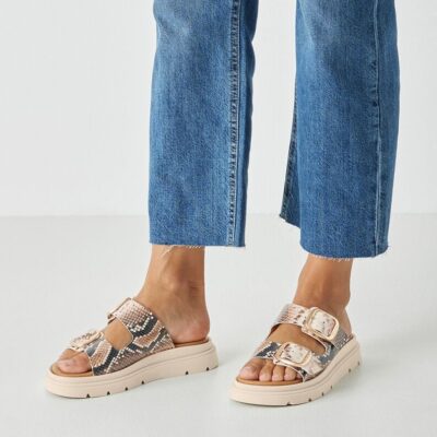 Tamaris Σανδάλια Flatforms 1-27239-42 483 beige snake