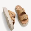 Tamaris Σανδάλια Flatforms 1-27239-42 380 Brown Struct.