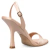 ENVIE FLARED HEEL SANDALS 23661 NUDE