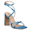 ENVIE ANKLE WRAP HEELS Ε02-23722 ΓΑΛΑΖΙΟ