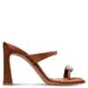 SLIM BLOCK HEEL MULES 23724 brown