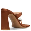 SLIM BLOCK HEEL MULES 23724 brown