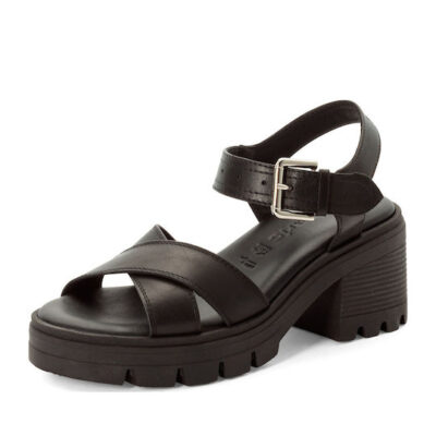 Tamaris Δερμάτινα Πέδιλα Μαύρα 28704 46 003