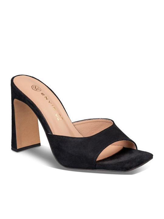 ENVIE SLIM BLOCK HEEL MULES 23723 black