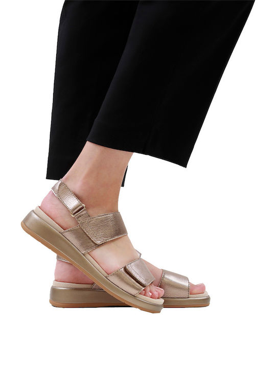 Caprice Δερμάτινα Γυναικεία Ανατομικά Σανδάλια Καφέ 28207