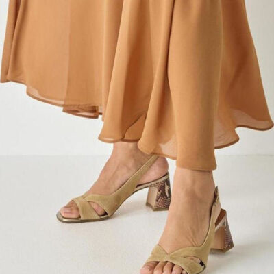 Tamaris Δερμάτινα Πέδιλα 1-28218-46 445 tan comb