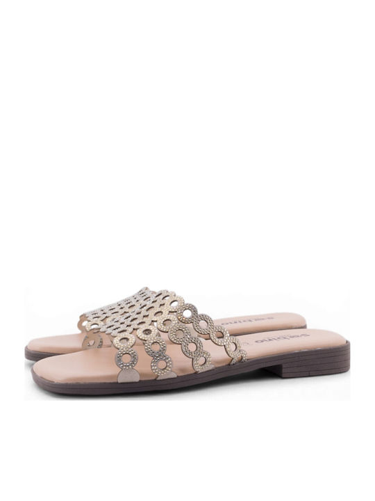 Sabino Γυναικεία Σανδάλια 1106 02 χρυσά