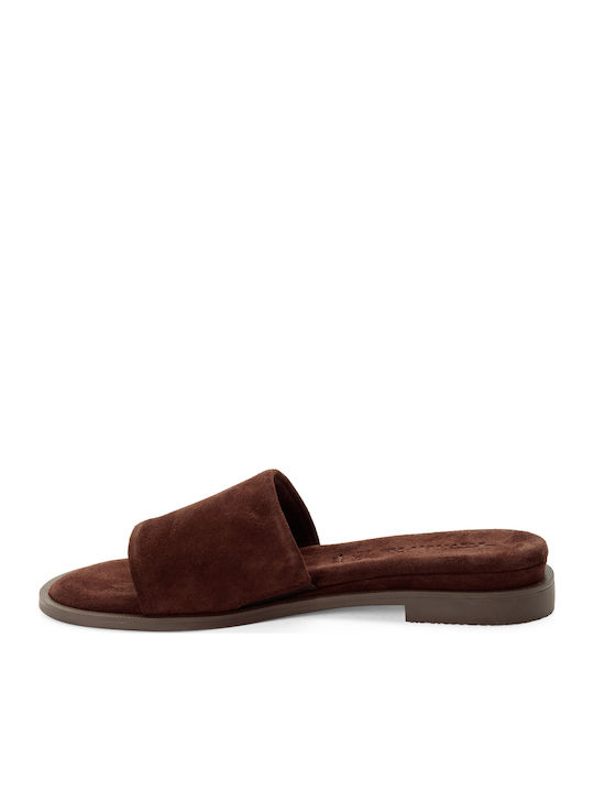 Tamaris Δερμάτινα Γυναικεία Σανδάλια Καφέ 27132