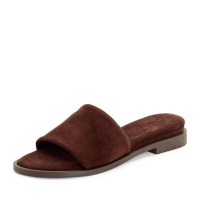 Tamaris Δερμάτινα Γυναικεία Σανδάλια Καφέ 27132