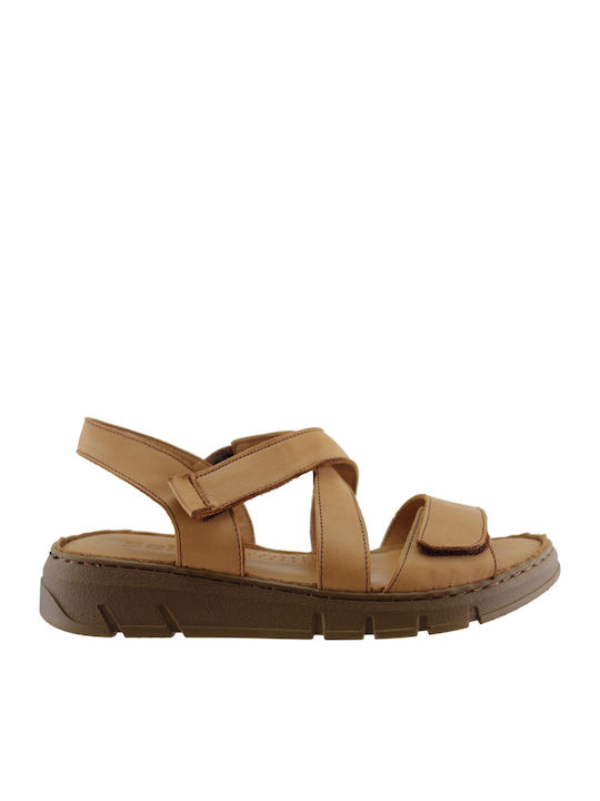 Sabino Δερμάτινα Γυναικεία Σανδάλια Flatforms Ταμπά 251758