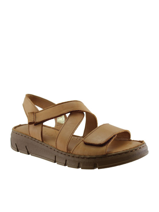 Sabino Δερμάτινα Γυναικεία Σανδάλια Flatforms Ταμπά 251758