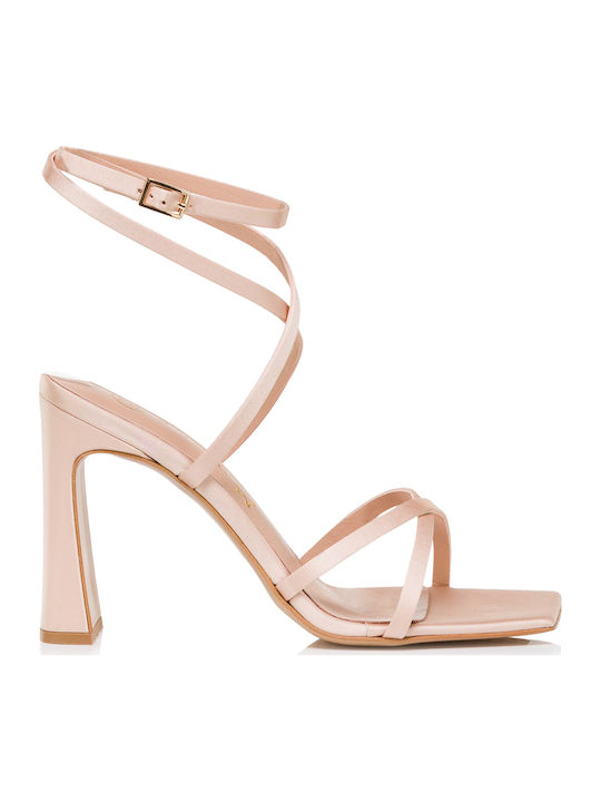 ENVIE ANKLE WRAP HEELS Ε02-23722 nude