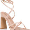 ENVIE ANKLE WRAP HEELS Ε02-23722 nude