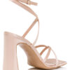 ENVIE ANKLE WRAP HEELS Ε02-23722 nude