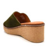 Γυναικεία δερμάτινη πλατφόρμα-mule 6567 eva frutos khaki