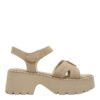 Γυναικεία πέδιλα Tamaris 1-28377-46 341 μπεζ δέρμα καστόρ