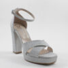 Platform heels beatris 4032 ασημί