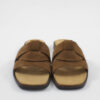 Γυναικεία δερμάτινα flat sandals BEATRIS Ι20 κάμελ