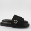 Γυναικεία δερμάτινα flat sandals BEATRIS I184 μαύρα