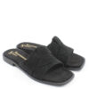 Γυναικεία δερμάτινα flat sandals BEATRIS Ι20 μαύρα