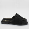 Γυναικεία δερμάτινα flat sandals BEATRIS Ι20 μαύρα