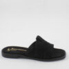 Γυναικεία δερμάτινα flat sandals BEATRIS Ι20 μαύρα