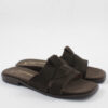 Γυναικεία δερμάτινα flat sandals BEATRIS Ι20 καφέ
